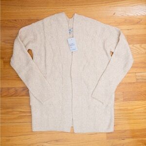 Croft & Barrow Beige Cable Knit Cardigan Sweater XS Gilmore Girl Cottagecore NWT